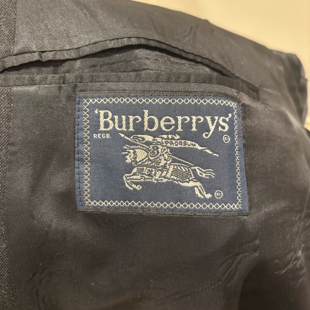 Burberrys Double Breasted Vintage Men’s 100% wool Pinstripe Jacket Size 46R - Picture 8 of 15